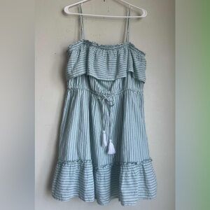 American Eagle Outfitters Green and White Striped Dress
